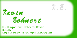 kevin bohnert business card